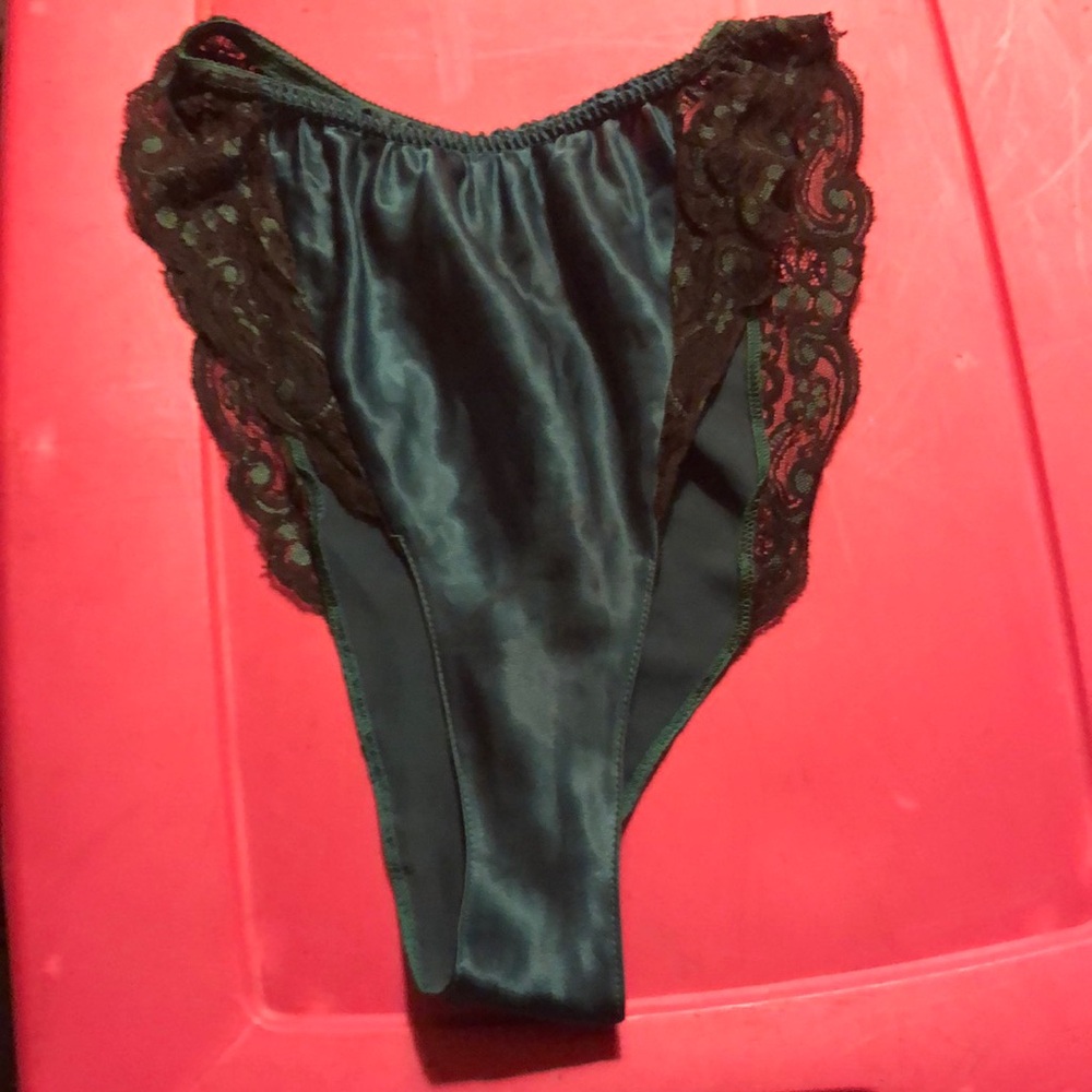 High waist satin lace panty